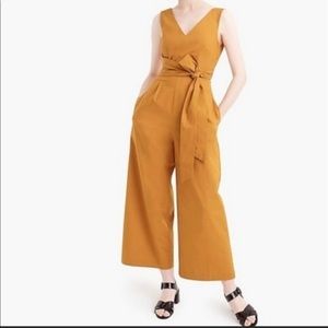Jcrew wrap poplin jumpsuit caramel NWT 2